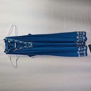 White House Black Market Turqoise Beaded Dress Sz XS